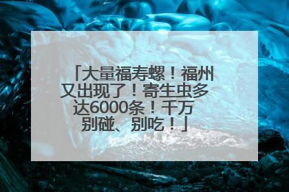 大量福寿螺！福州又出现了！寄生虫多达6000条！千万别碰、别吃！
