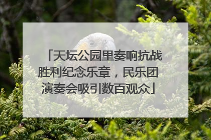 天坛公园里奏响抗战胜利纪念乐章，民乐团演奏会吸引数百观众