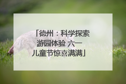 德州：科学探索 游园体验 六一儿童节惊喜满满