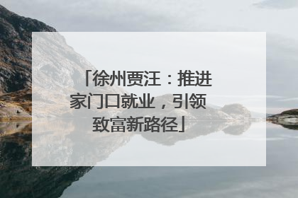 徐州贾汪：推进家门口就业，引领致富新路径