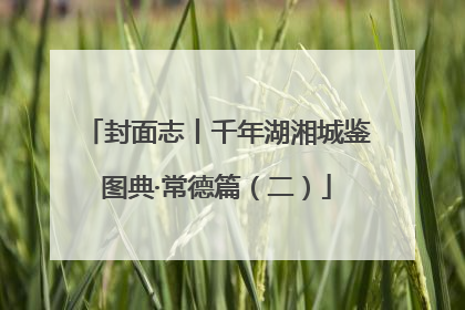 封面志丨千年湖湘城鉴图典·常德篇（二）