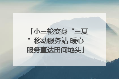 小三轮变身“三夏”移动服务站 暖心服务直达田间地头