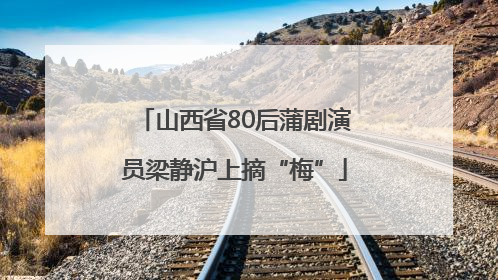 山西省80后蒲剧演员梁静沪上摘“梅”