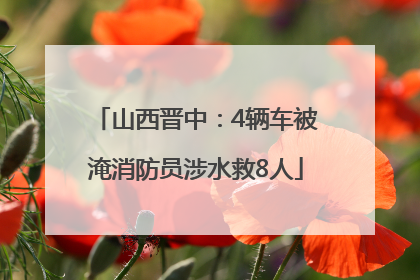 山西晋中：4辆车被淹消防员涉水救8人