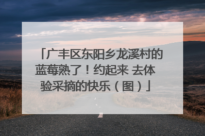 广丰区东阳乡龙溪村的蓝莓熟了！约起来 去体验采摘的快乐（图）