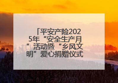 平安产险2025年“安全生产月”活动暨“乡风文明”爱心捐赠仪式在菏泽单县举行