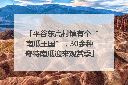 平谷东高村镇有个“南瓜王国”，30余种奇特南瓜迎来观赏季