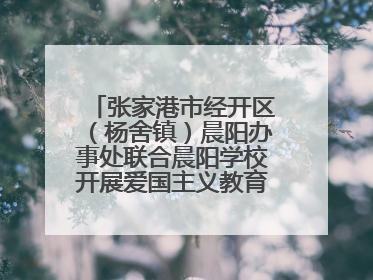 张家港市经开区（杨舍镇）晨阳办事处联合晨阳学校开展爱国主义教育主题升旗活动