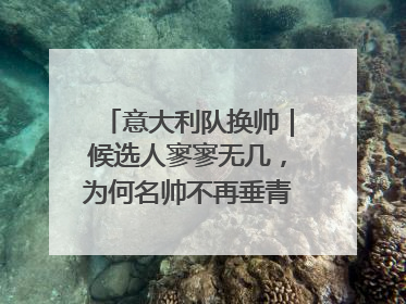 意大利队换帅｜候选人寥寥无几，为何名帅不再垂青“蓝衣军团”？