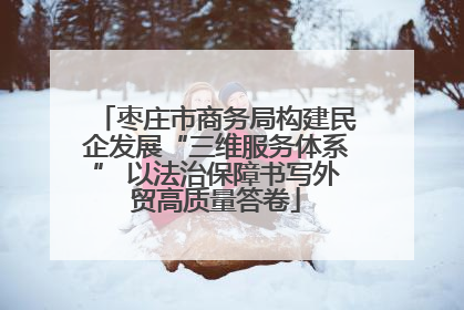 枣庄市商务局构建民企发展“三维服务体系” 以法治保障书写外贸高质量答卷