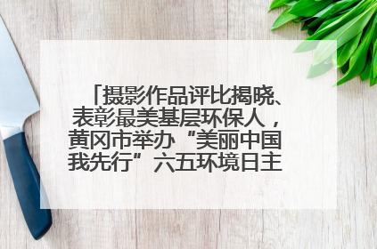 摄影作品评比揭晓、表彰最美基层环保人，黄冈市举办“美丽中国我先行”六五环境日主题宣传活动