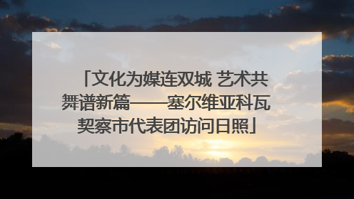 文化为媒连双城 艺术共舞谱新篇——塞尔维亚科瓦契察市代表团访问日照