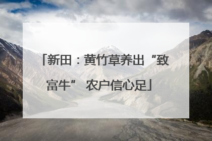 新田：黄竹草养出“致富牛” 农户信心足