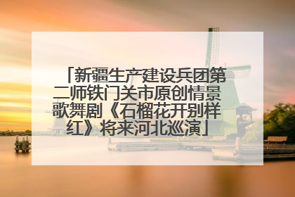 新疆生产建设兵团第二师铁门关市原创情景歌舞剧《石榴花开别样红》将来河北巡演