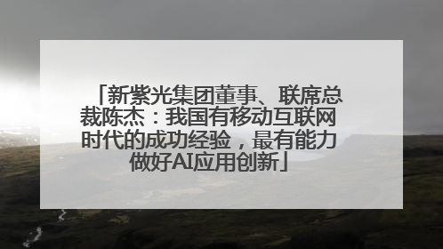 新紫光集团董事、联席总裁陈杰：我国有移动互联网时代的成功经验，最有能力做好AI应用创新
