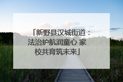 新野县汉城街道：法治护航润童心 家校共育筑未来