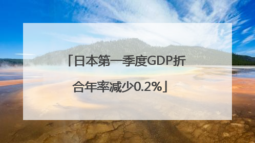 日本第一季度GDP折合年率减少0.2%