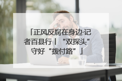 正风反腐在身边·记者百县行丨“双探头”守好“拨付路”