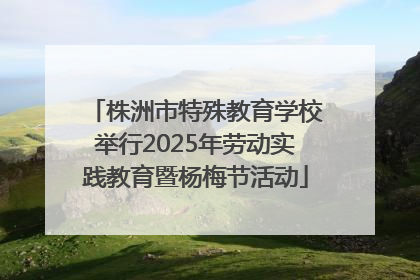 株洲市特殊教育学校举行2025年劳动实践教育暨杨梅节活动