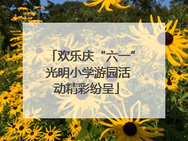 欢乐庆“六一” 光明小学游园活动精彩纷呈