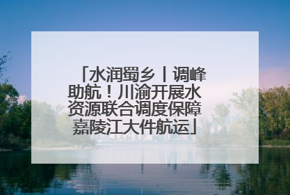 水润蜀乡丨调峰助航！川渝开展水资源联合调度保障嘉陵江大件航运