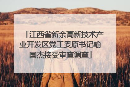江西省新余高新技术产业开发区党工委原书记喻国杰接受审查调查