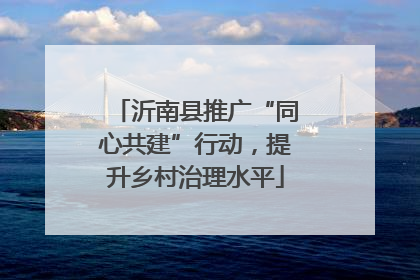 沂南县推广“同心共建”行动，提升乡村治理水平