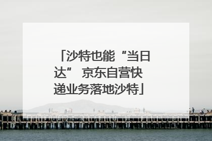 沙特也能“当日达” 京东自营快递业务落地沙特
