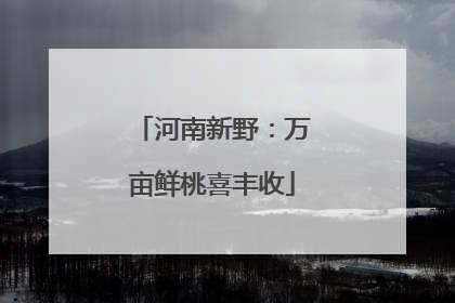河南新野：万亩鲜桃喜丰收