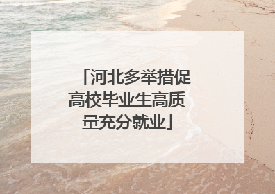 河北多举措促高校毕业生高质量充分就业