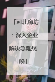 河北廊坊：深入企业解决急难愁盼
