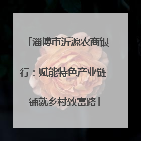 淄博市沂源农商银行：赋能特色产业链 铺就乡村致富路