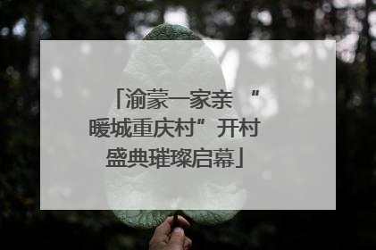 渝蒙一家亲 “暖城重庆村”开村盛典璀璨启幕