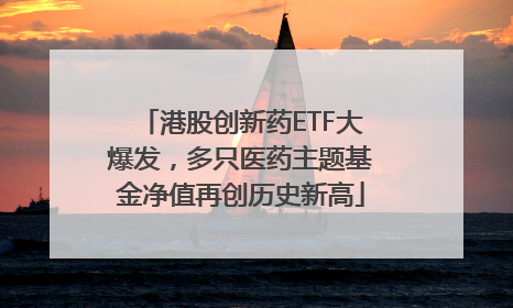 港股创新药ETF大爆发，多只医药主题基金净值再创历史新高