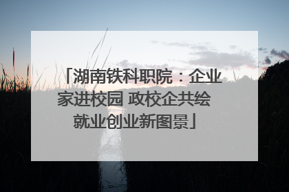 湖南铁科职院：企业家进校园 政校企共绘就业创业新图景