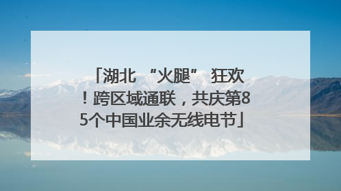 湖北 “火腿” 狂欢！跨区域通联，共庆第85个中国业余无线电节