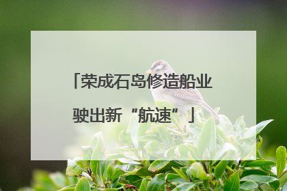 荣成石岛修造船业驶出新“航速”