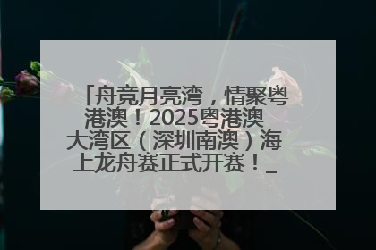 舟竞月亮湾，情聚粤港澳！2025粤港澳大湾区（深圳南澳）海上龙舟赛正式开赛！_深圳新闻网