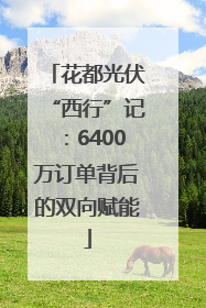 花都光伏“西行”记：6400万订单背后的双向赋能