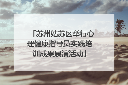 苏州姑苏区举行心理健康指导员实践培训成果展演活动
