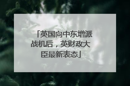 英国向中东增派战机后，英财政大臣最新表态