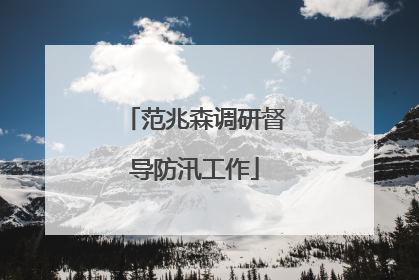 范兆森调研督导防汛工作