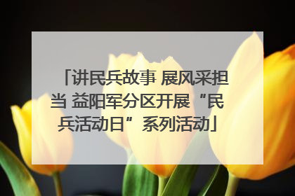 讲民兵故事 展风采担当 益阳军分区开展“民兵活动日”系列活动