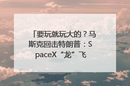 要玩就玩大的？马斯克回击特朗普：SpaceX“龙”飞船将立即退役！