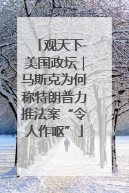 观天下·美国政坛｜马斯克为何称特朗普力推法案“令人作呕”
