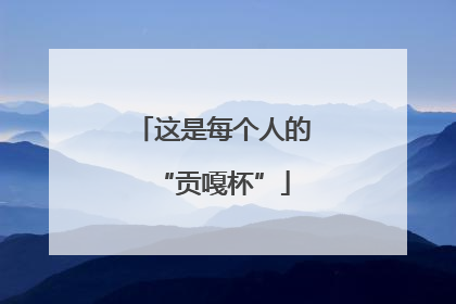 这是每个人的“贡嘎杯”