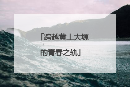 跨越黄土大塬的青春之轨
