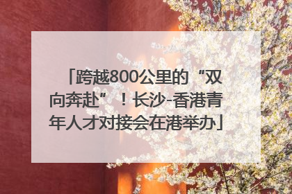 跨越800公里的“双向奔赴”！长沙-香港青年人才对接会在港举办