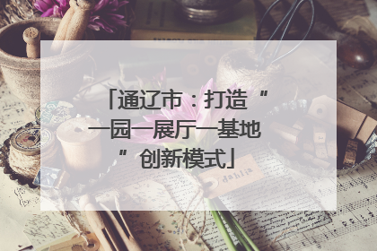 通辽市：打造“一园一展厅一基地”创新模式