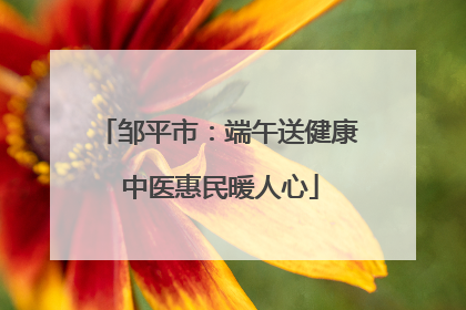 邹平市：端午送健康 中医惠民暖人心